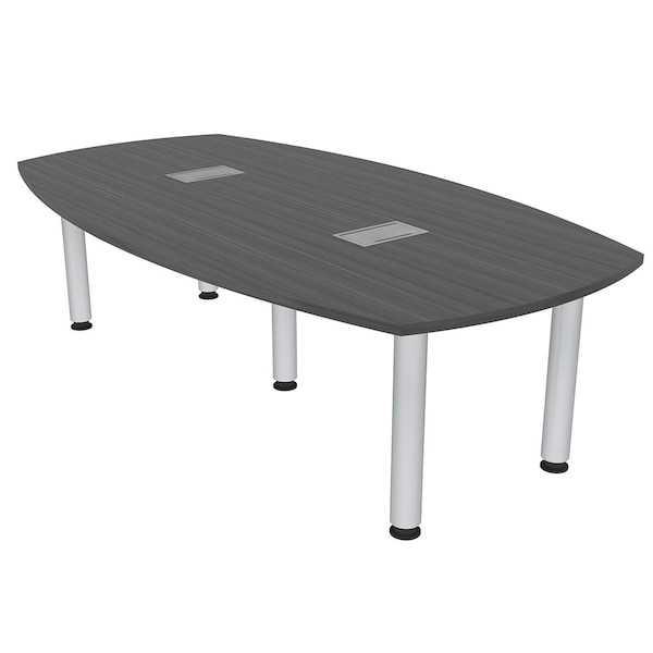 45 in W, 84 in L, 29 in H, Engineered Wood Top, Grey